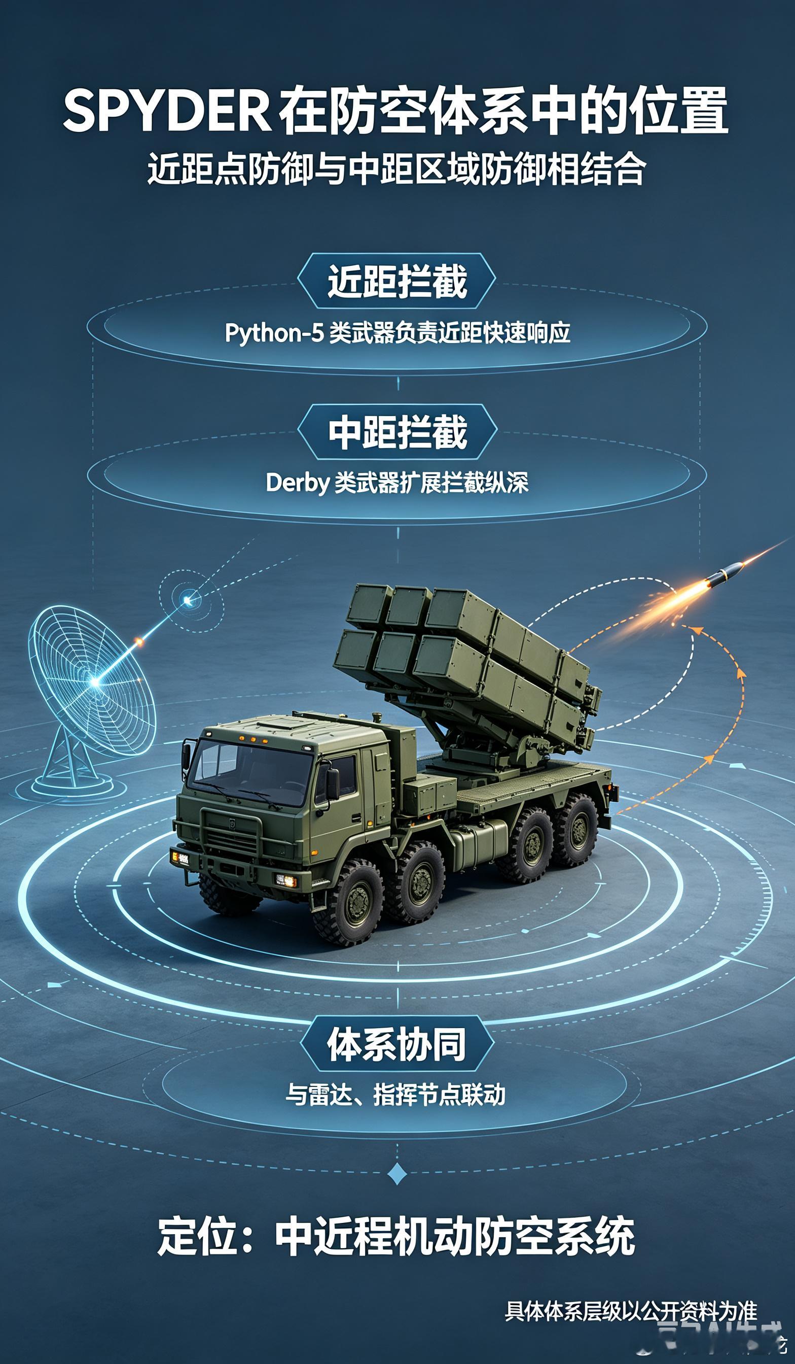 🇮🇱以色列SPYDER中近程机动防空系统由拉斐尔公司打造，一套系统兼容两款不
