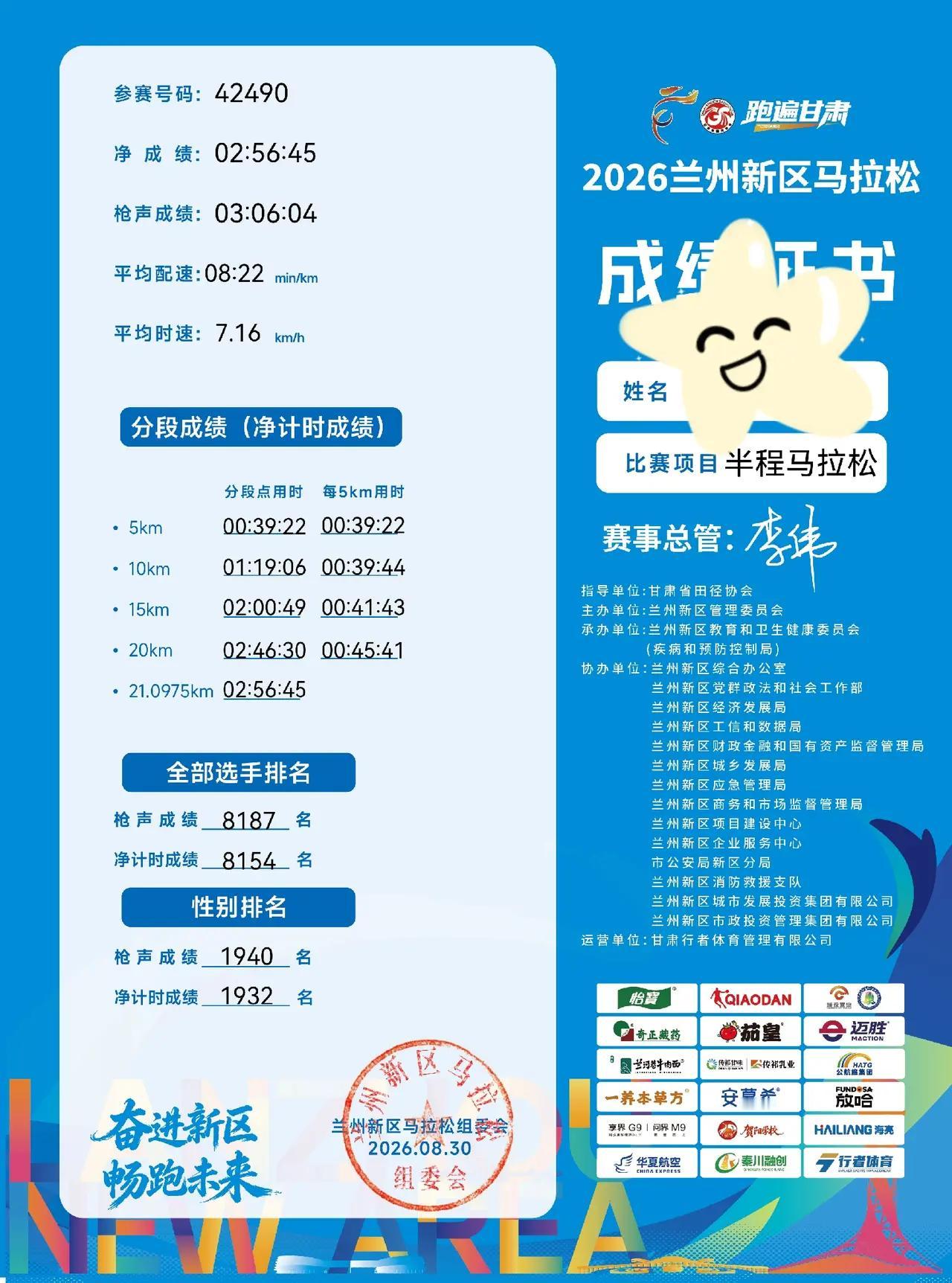 兰州马拉松比赛这个选手，在头条上说是自己三十岁的收获跑了兰州马拉松比赛，大家都和