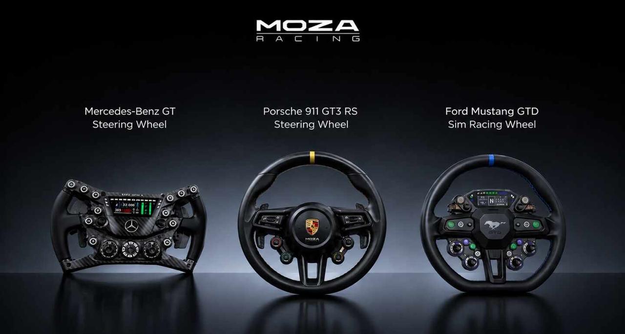 MOZA发布保时捷、梅赛德斯和福特模拟方向盘
MOZA Racing 发布了保时