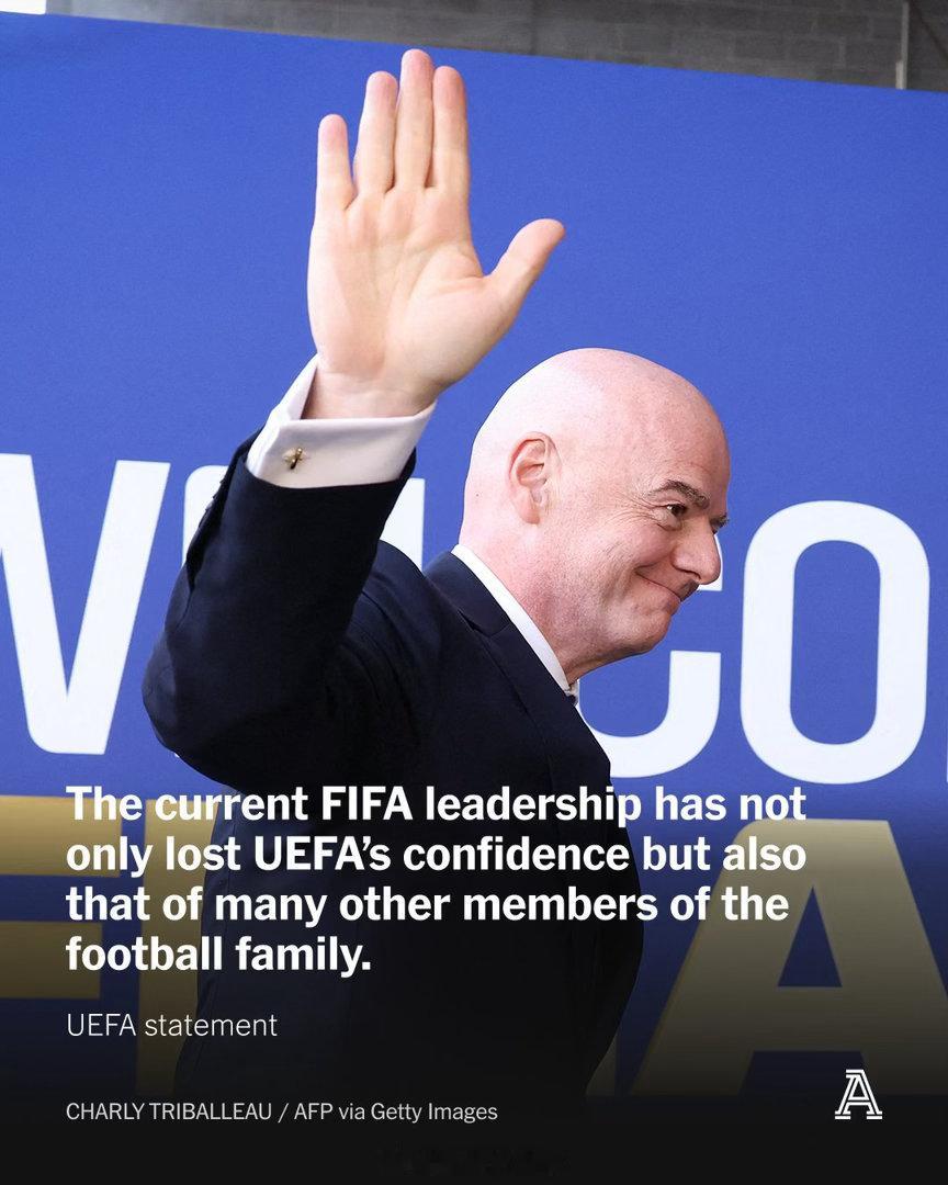 欧足联：不再信任因凡蒂诺欧足联（UEFA）表示，其与“足球大家庭的其他成员”已对