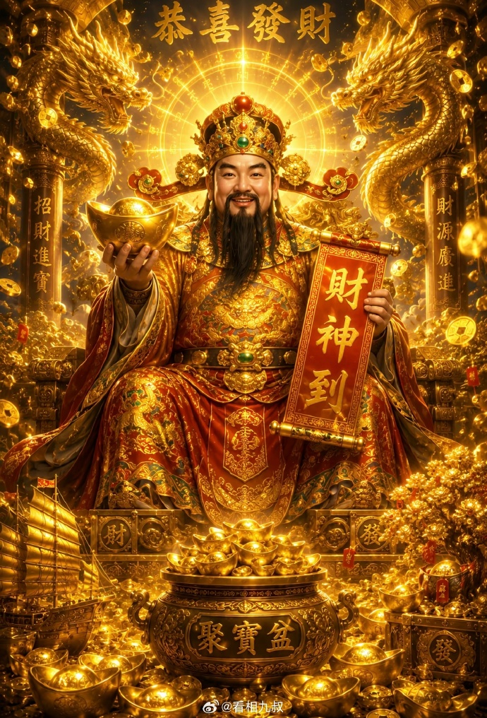 转发好运财神到，财福双全求财得财，求安得福，财运伴着平安常驻家门。坚守正道营商，