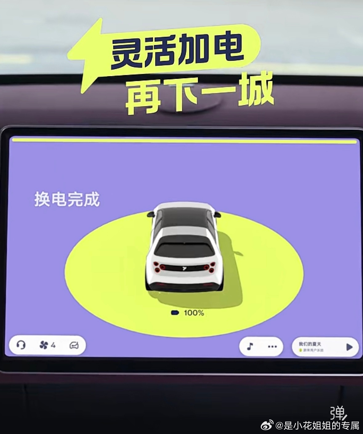 没错，蔚来第五代换电站启动～萤火虫也可以换电啦，感觉销量又要往上走走了～是小花姐