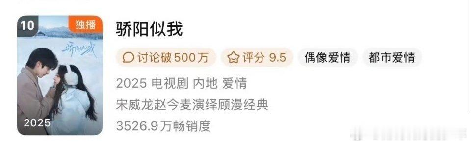 宋威龙 赵今麦 （排名不分先后，按姓氏首字母排序）《骄阳似我 》进入🐧拉新年榜