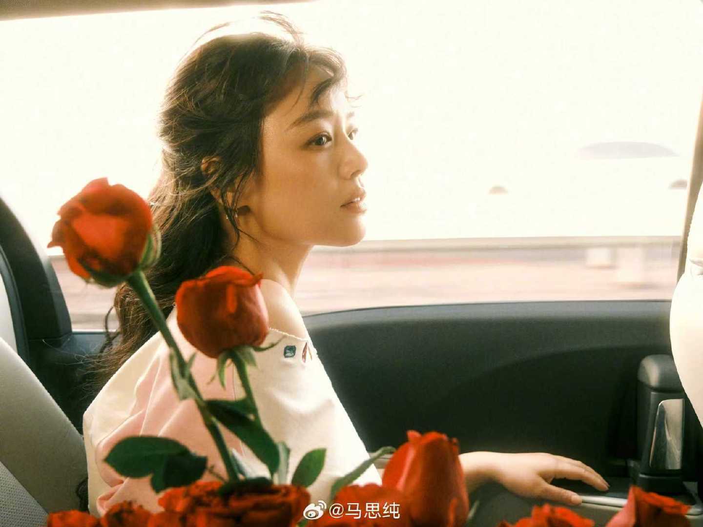 马思纯红玫瑰随拍 马思纯红玫瑰随拍来啦！好美的 ，希望我们每个人都能拥有炽热的爱