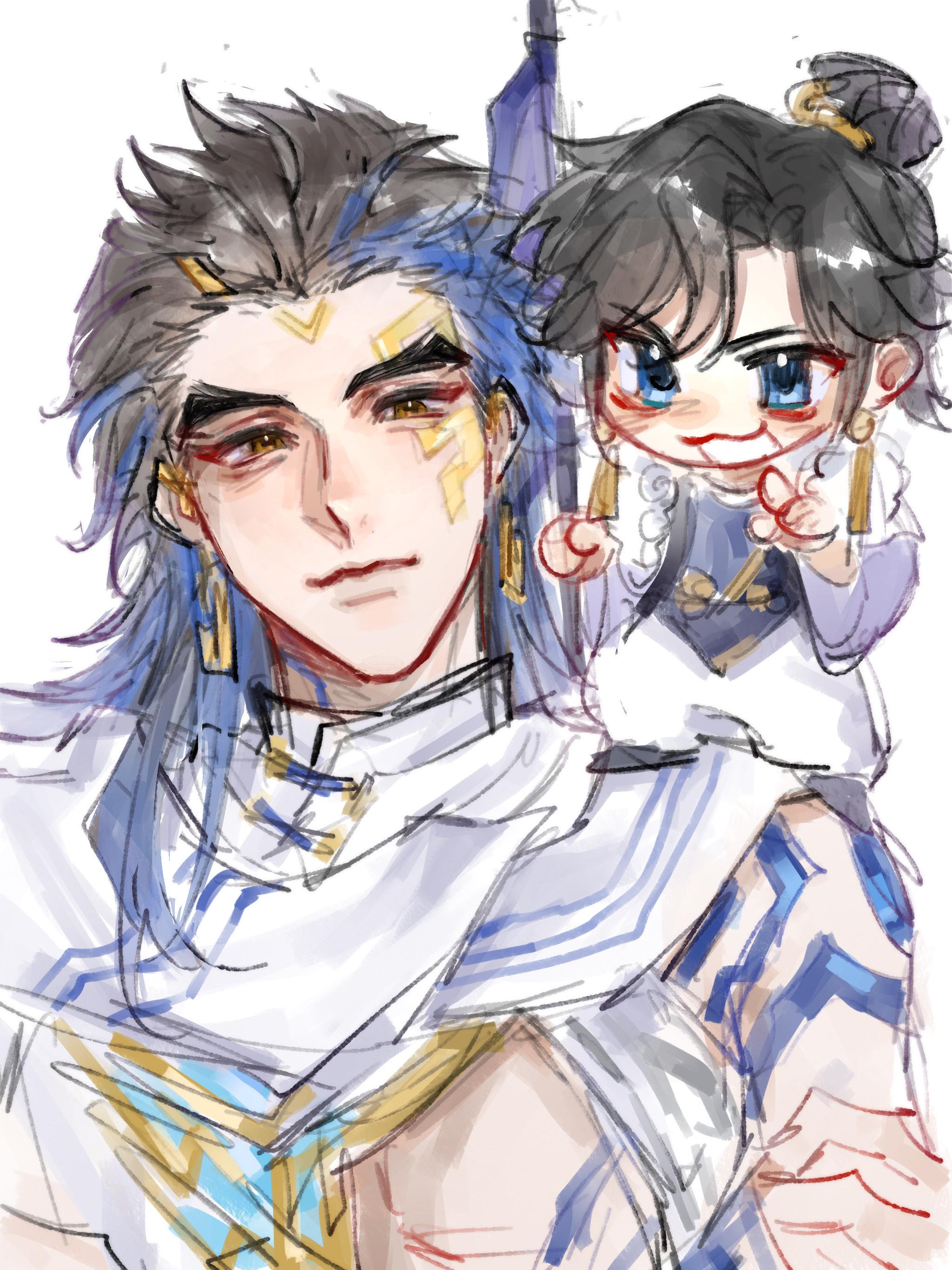 你大禹哥哥必须狠狠保护这个小小权！嘿嘿是和朋友经常一起玩的组合。玩大禹...