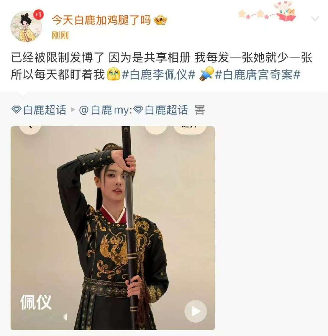白鹿李佩仪682个项目白鹿和呵呵共享相册支持白鹿多放几张佩仪大人！ 