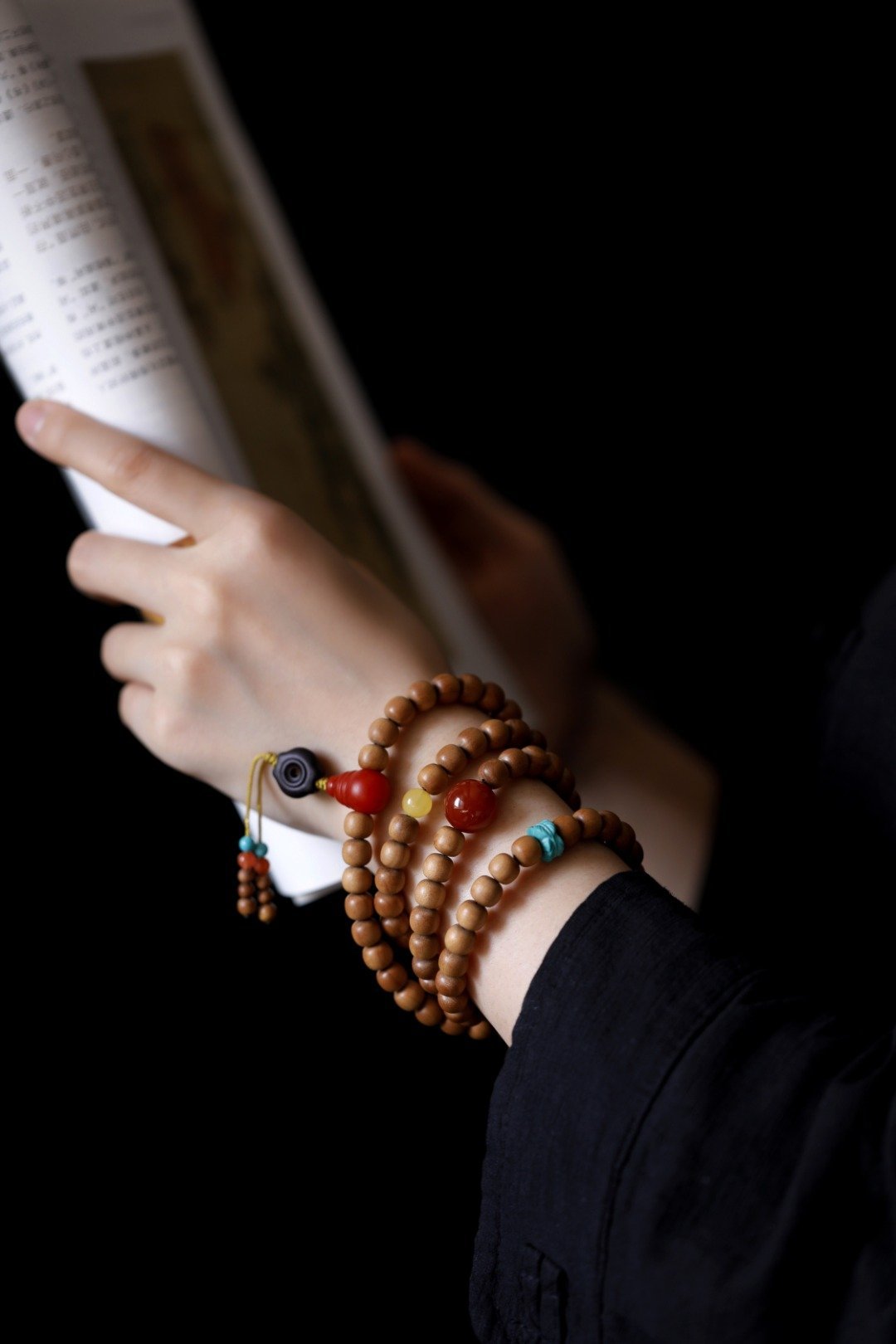 老山檀香原创【祥熙】7*8mm 100颗天然老山檀香，香气迷人，手感细腻润滑，佩