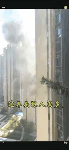 高楼层着火，
在他上面的人，
瑟瑟发抖。