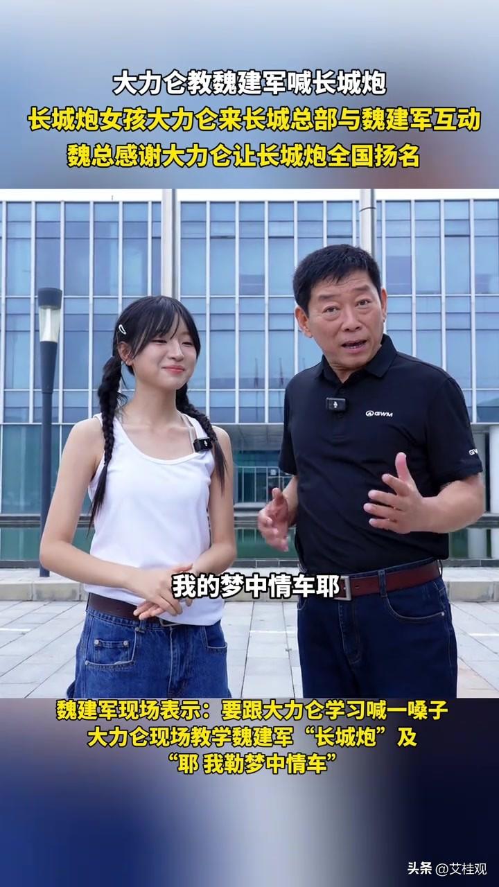 这年头，辛辛苦苦几十年，不如人家小姑娘一声嗓门：“长城炮”！长城老总魏建军亲自接
