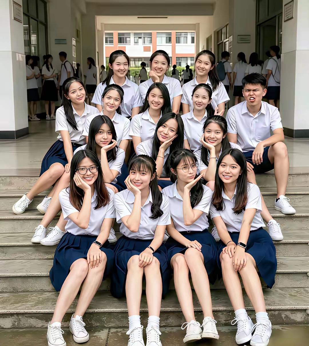 考考你眼力，哪一个女生是校花？