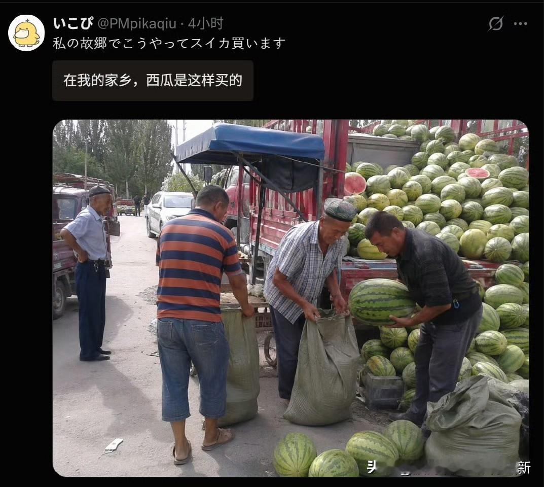 全世界像这样买西瓜的国家可以说是极少，人人可买，人民万岁！