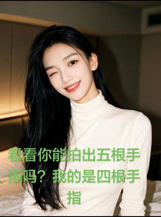 怎么感觉怪怪的，原来手指是四根，看看谁能拍出五根手指