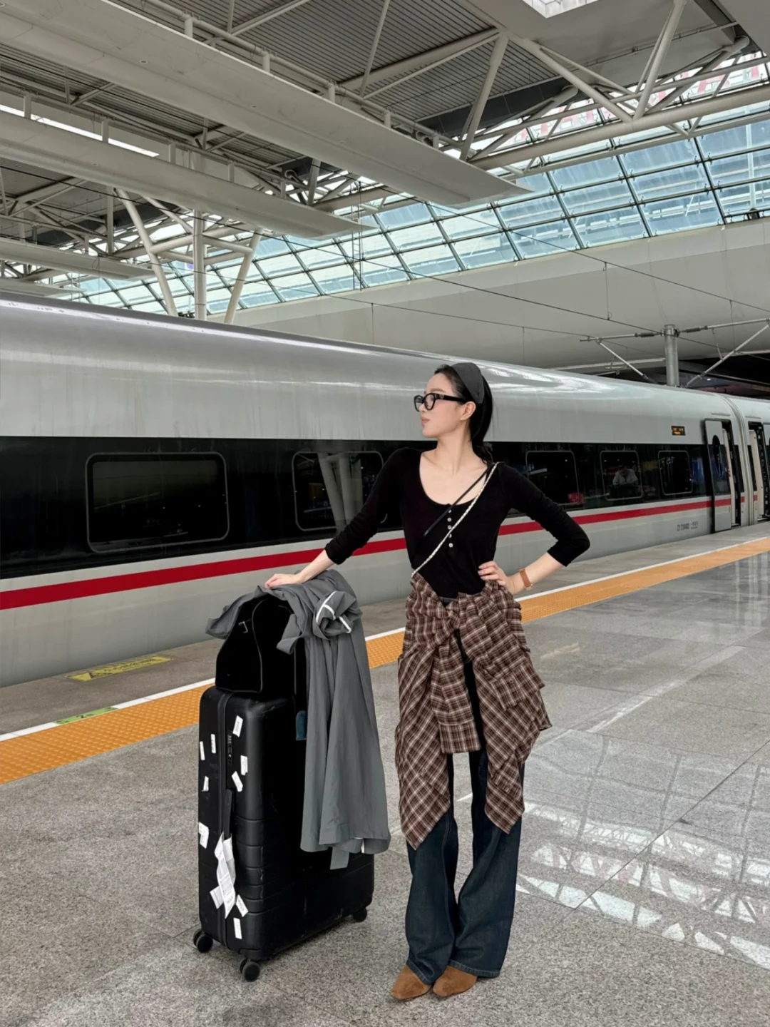 赶高铁穿搭舒服到起飞🚄
