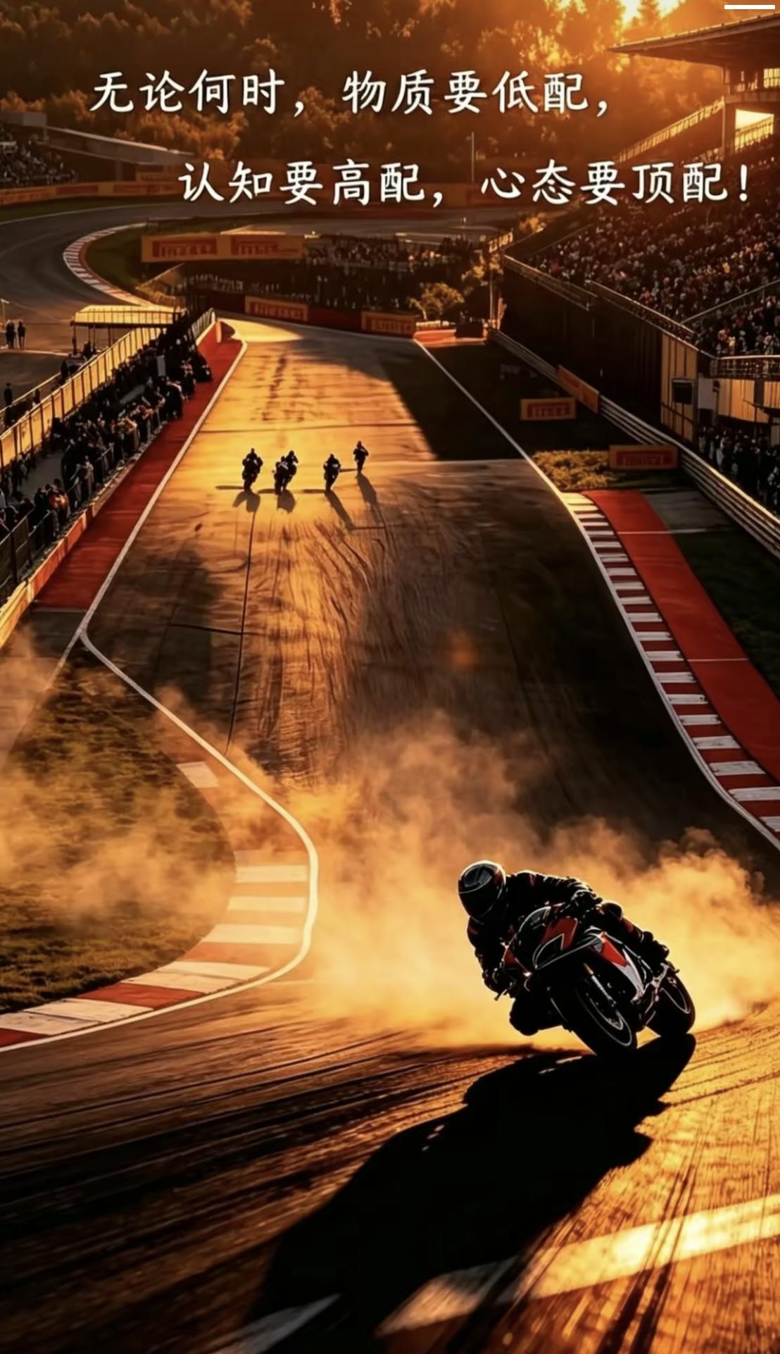 说这是世界名画也不为过吧，因为这就是地地道道真正的追梦人！
全世界都不要的赛车手