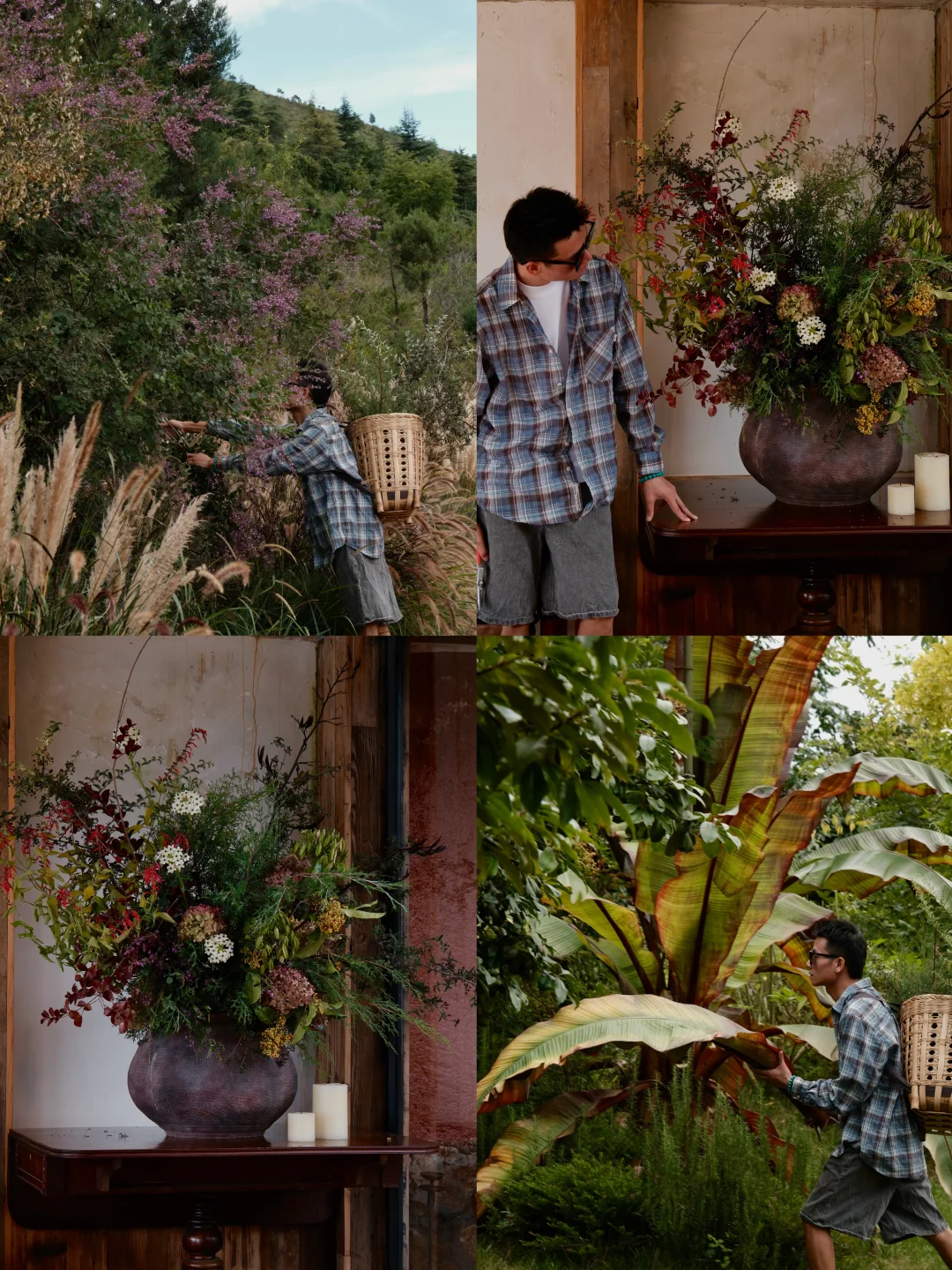 在大理的这家山顶咖啡厅，实现了插花自由