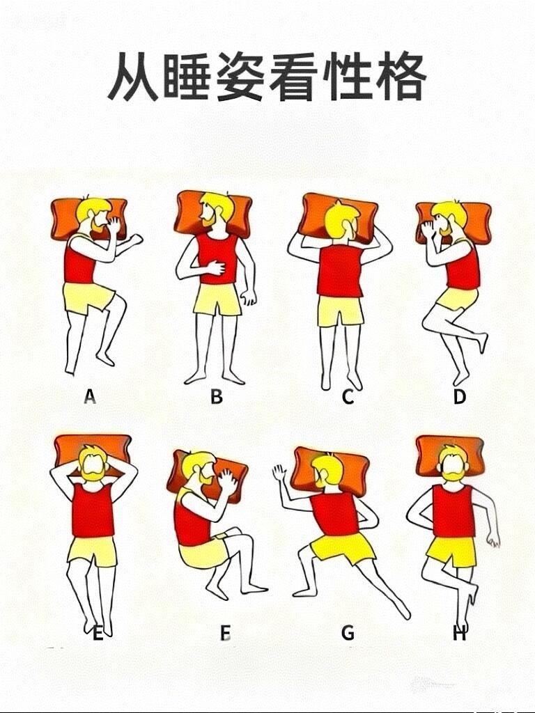 从睡姿看性格，你们平时睡觉喜欢用什么姿势？