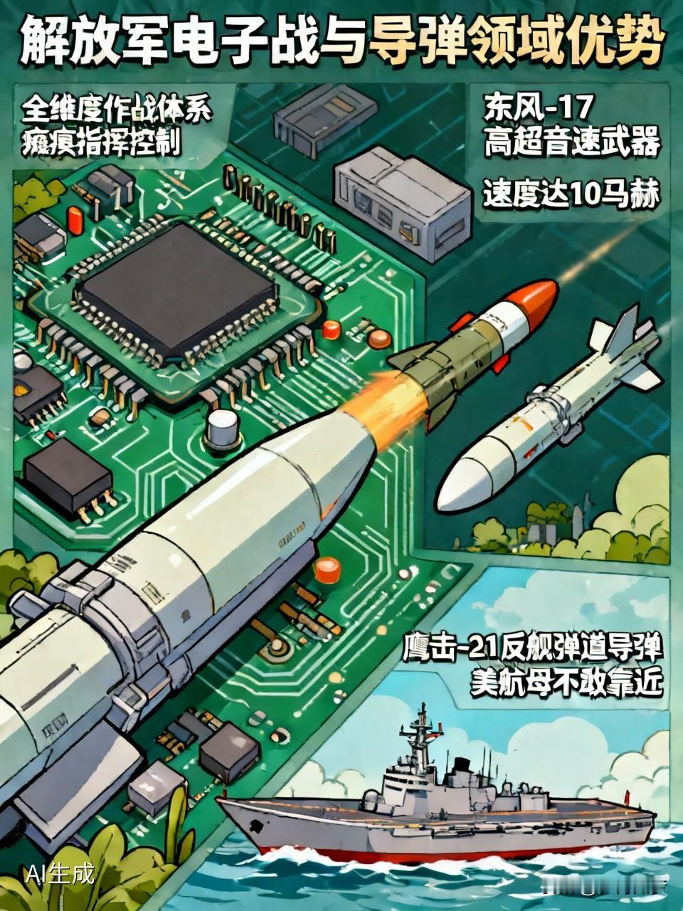 根据美国国防部机密报告及多方分析，解放军在电子战和导弹领域已实现对美军的全面超越