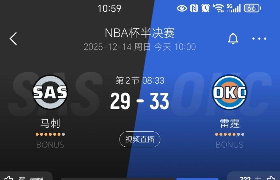 巴恩斯拉了，最准的枪，铁了。马刺vs雷霆nba杯四分之一决赛