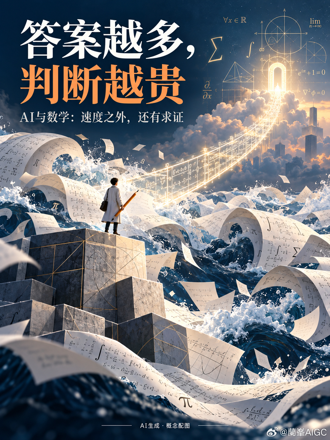 清华教授称数学界被AI冲垮看到“冲垮”两个字，先别急着得出“数学不用学了”的结论