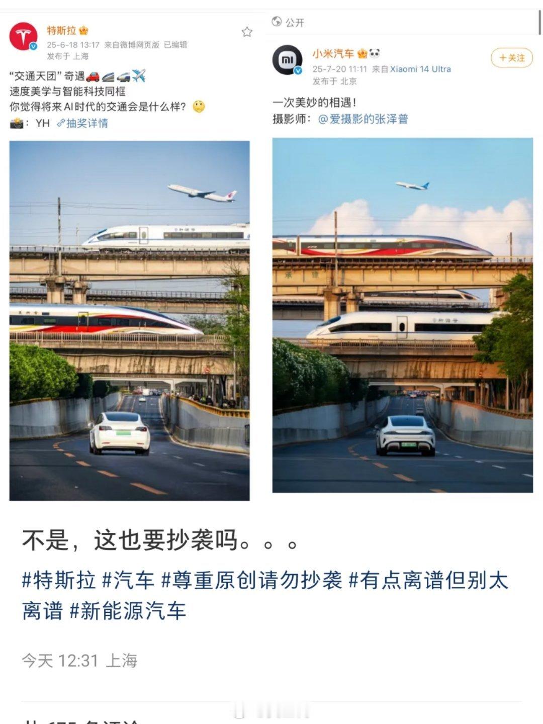 网友对小米还是太严格，一个网红拍照打卡点而已，特斯拉能发，小米发了就是抄袭？[允