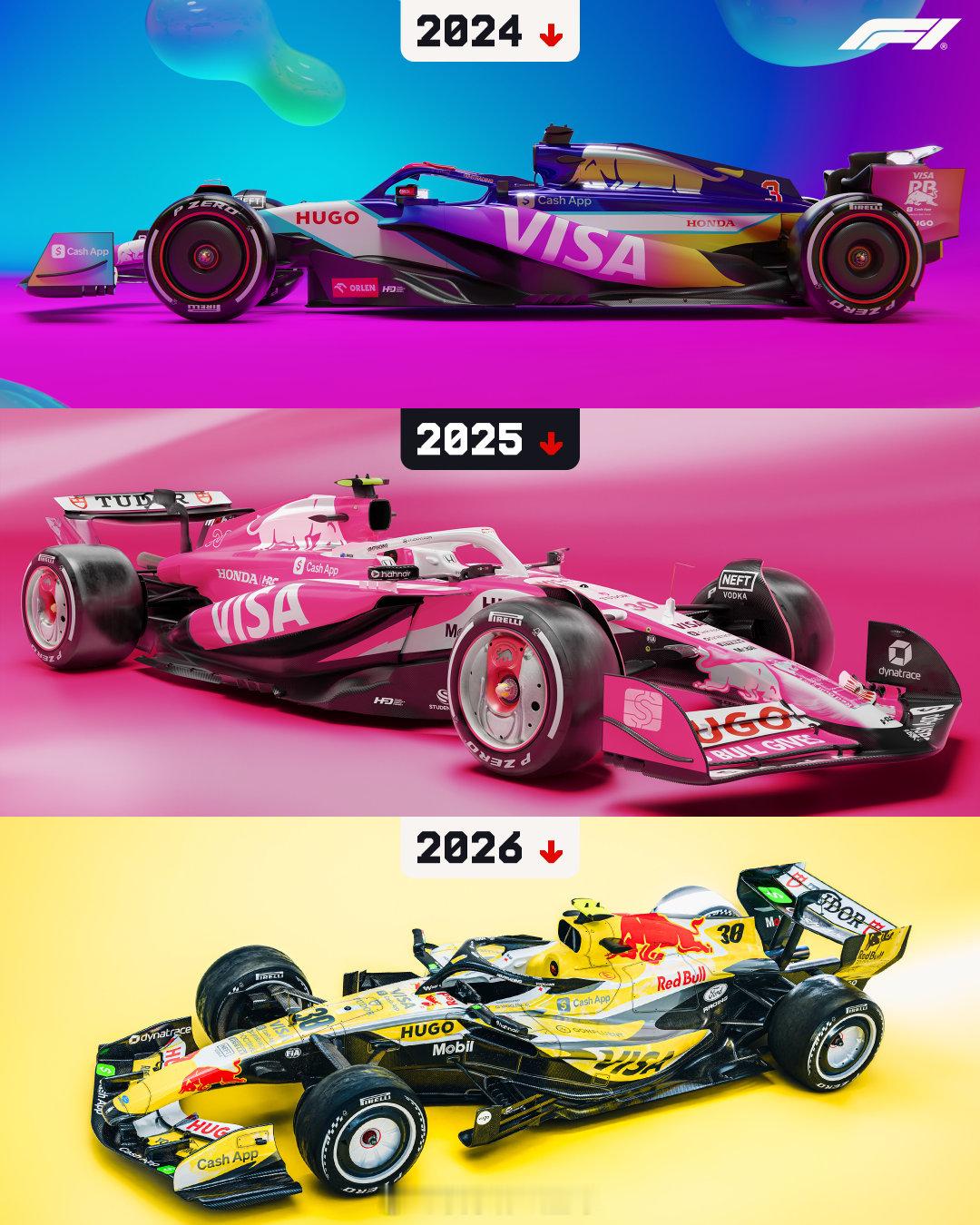 保证耀眼夺目🎨红牛二队迈阿密炫彩涂装合集😍F12026F1迈阿密大奖赛  c