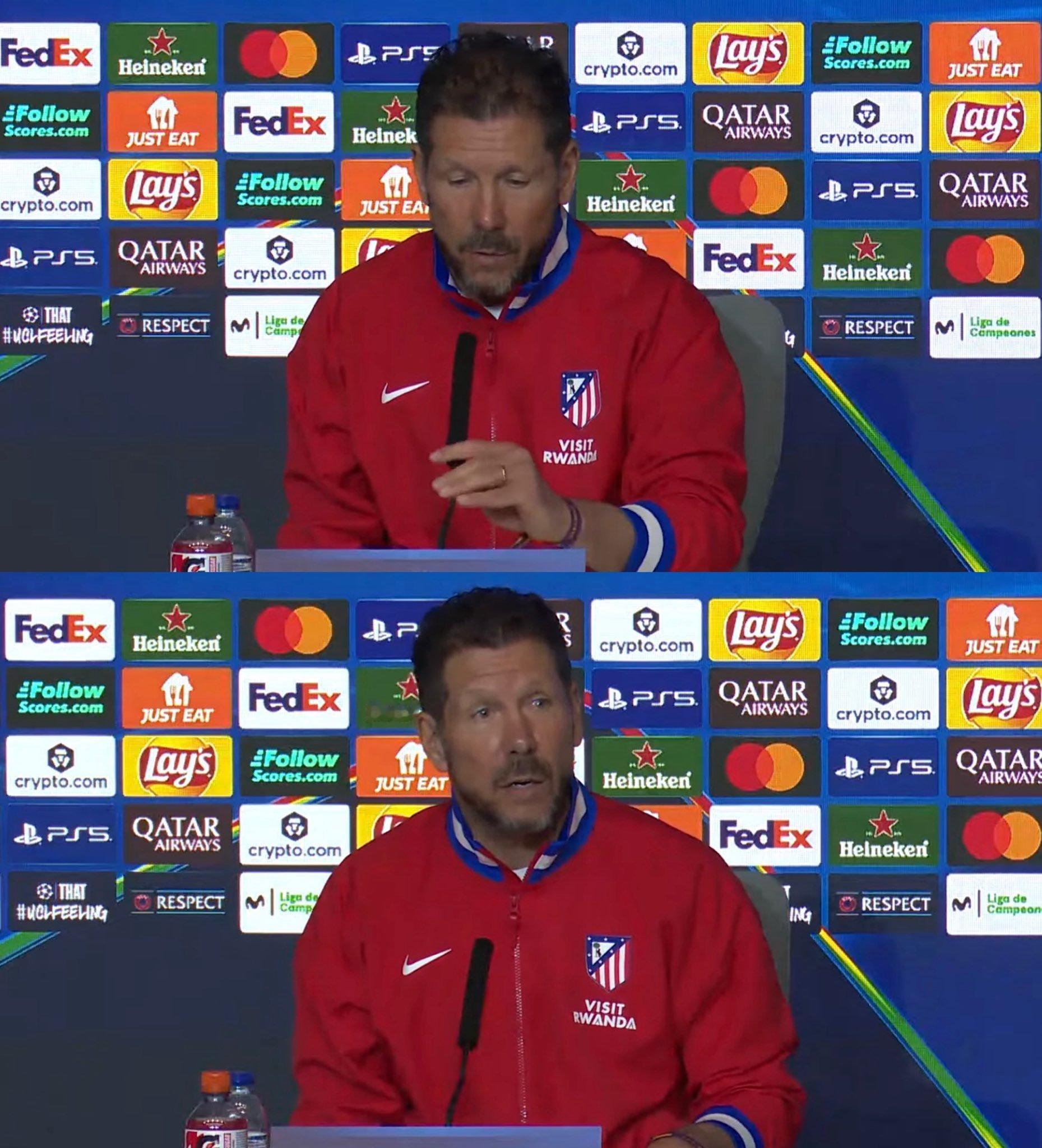 迭戈·西蒙尼：“巴塞罗那欧冠淘汰赛客场进3球或以上有10次？不错的记录，不过我们