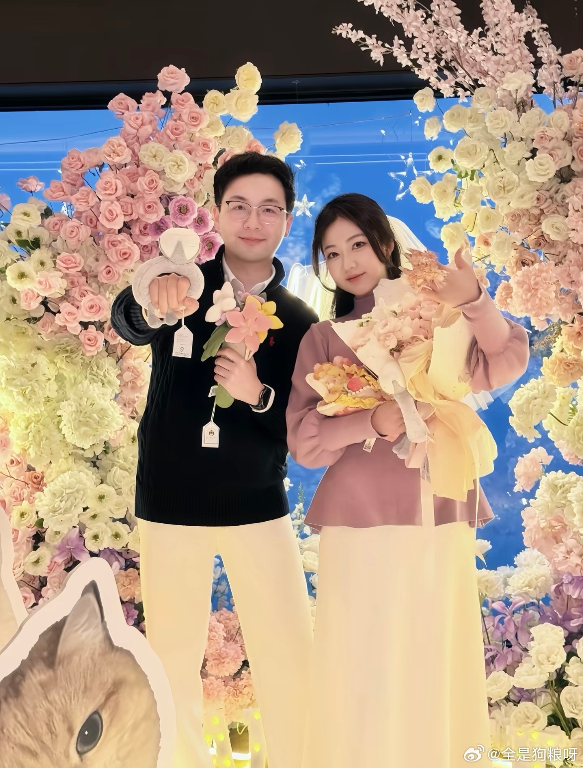 在花海中被男朋友求婚了 