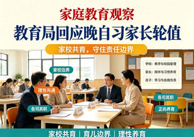 教育局回应晚自习家长轮值：家校共育，守住责任边界