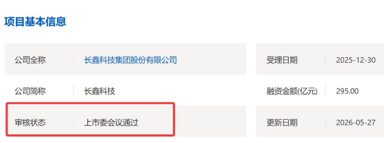 长鑫科技今天顺利过会，那么距离正式挂牌上市还需要多久？结合相关信息梳理如下：下一