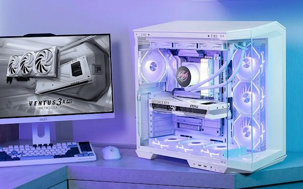 微星首款背插顯卡發布：純白、看不到一根線