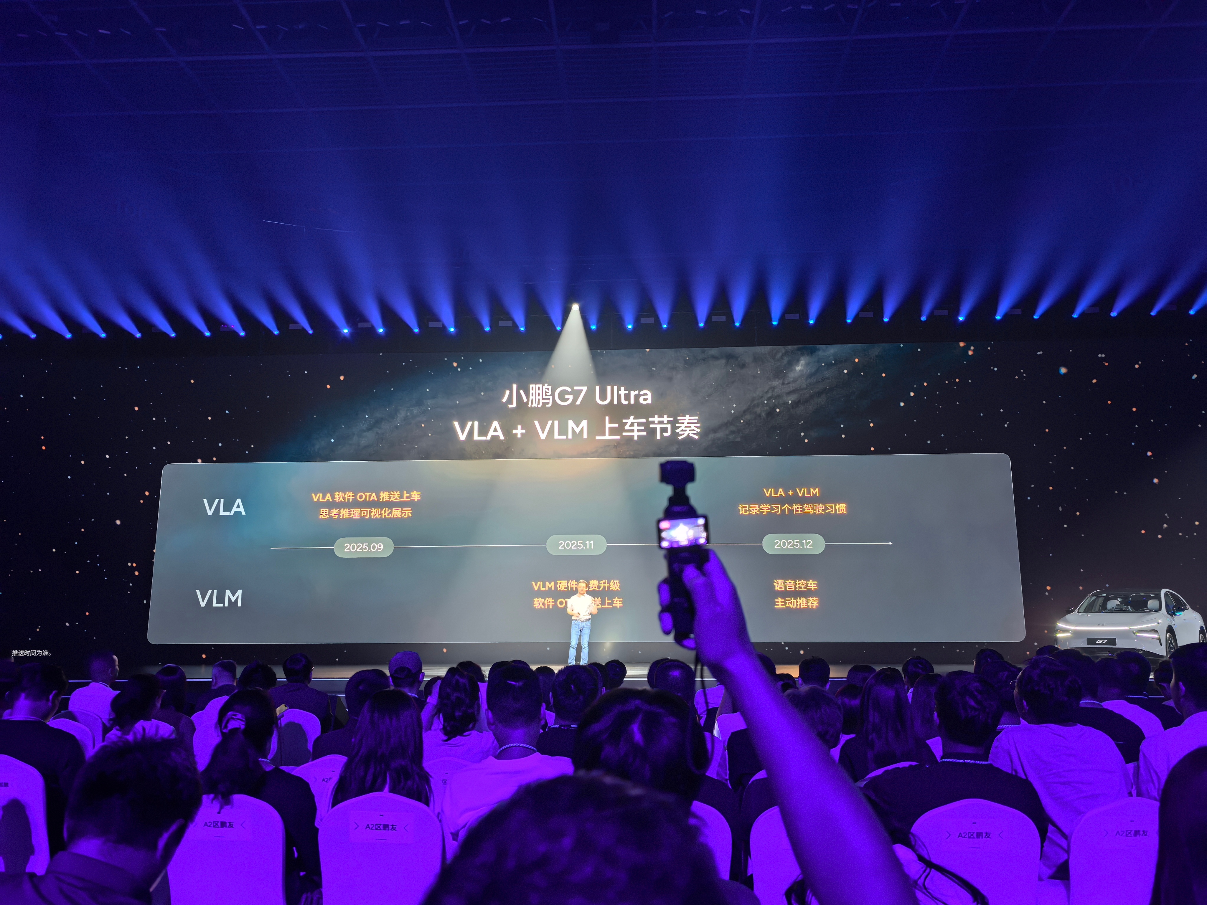 小鹏的路线图和时间表来了，2025年12月上线VLA+VLM记录学习个性驾驶习惯