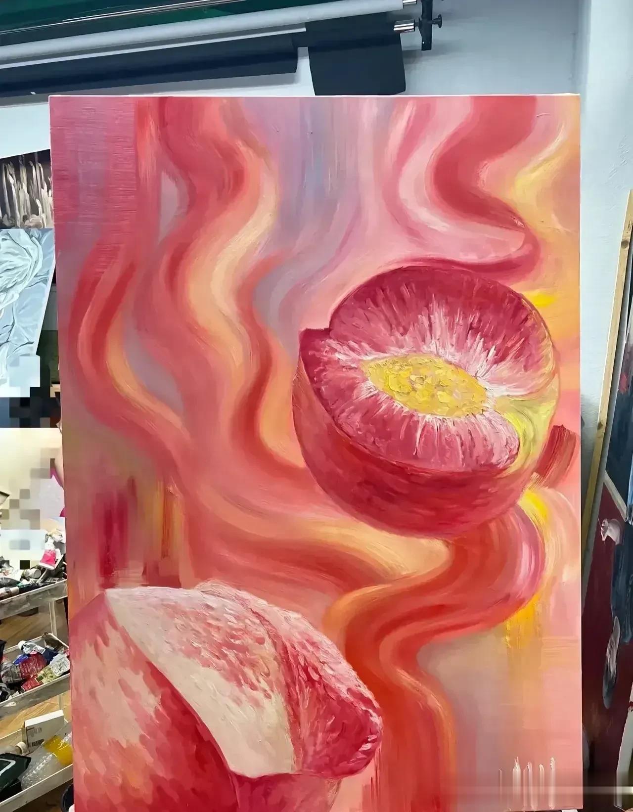 王诗龄画的这画拍卖了100万！真的太有才了，王诗龄大概是最有才华的星二代。

不
