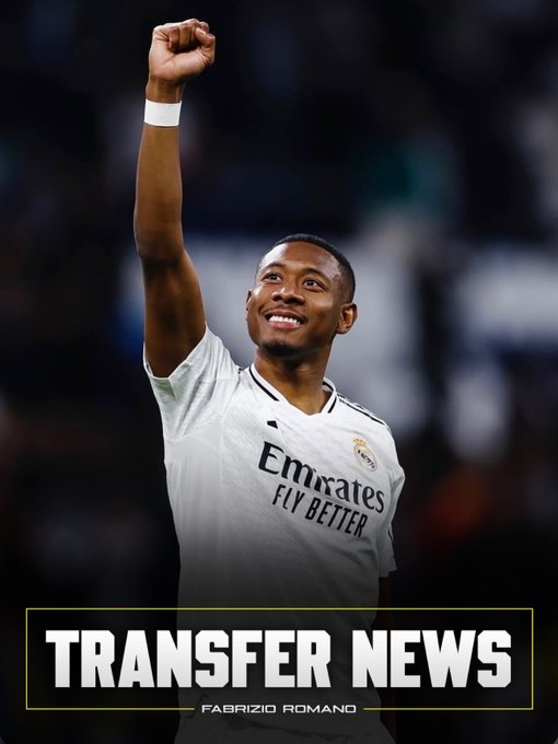 据11月以来报道，预计将以自由球员身份离开皇家马德里的大卫·阿拉巴。多家俱乐部已