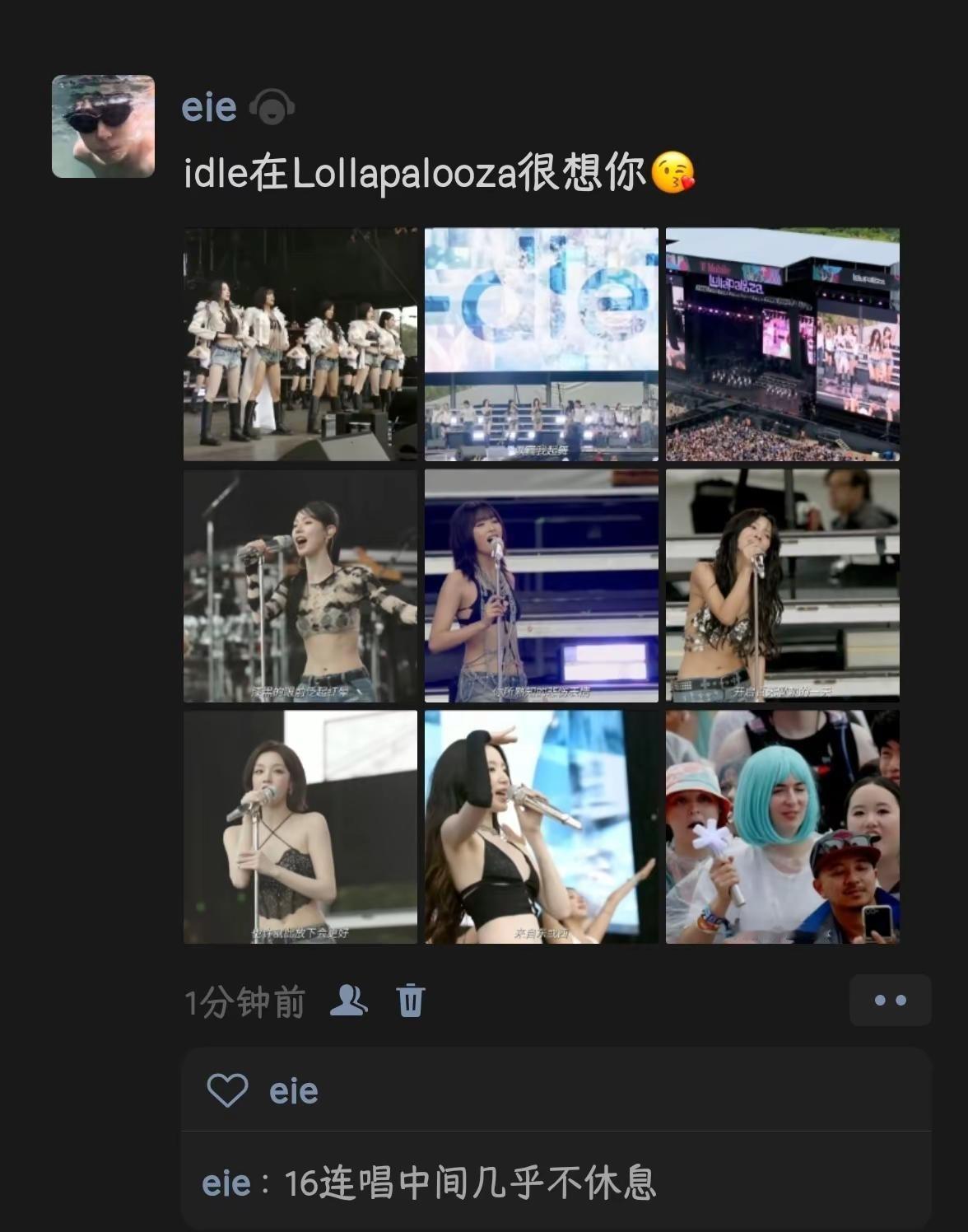 idle在Lollapalooza很想你。idle在Lollapalooza很想