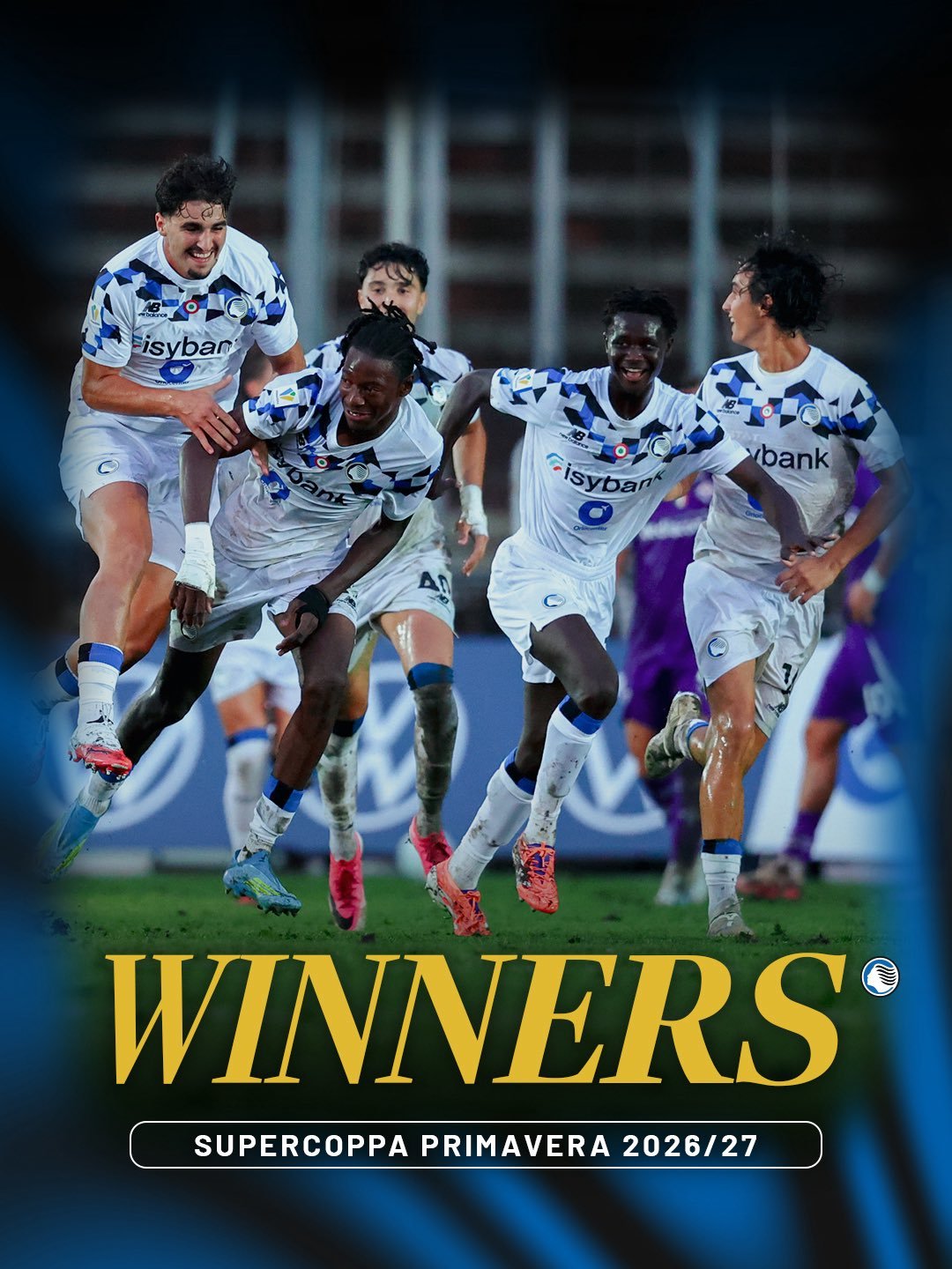 青年意大利超级杯，属于蓝黑！🏆祝贺青年队小将们👏亚特兰大冲啊 🖤💙 ​​
