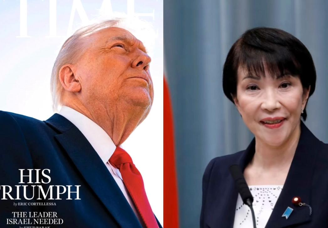 [浮云]特朗普飞美国，日本新首相高市早苗早已备下厚礼，笑脸相迎。

东京的街头彻