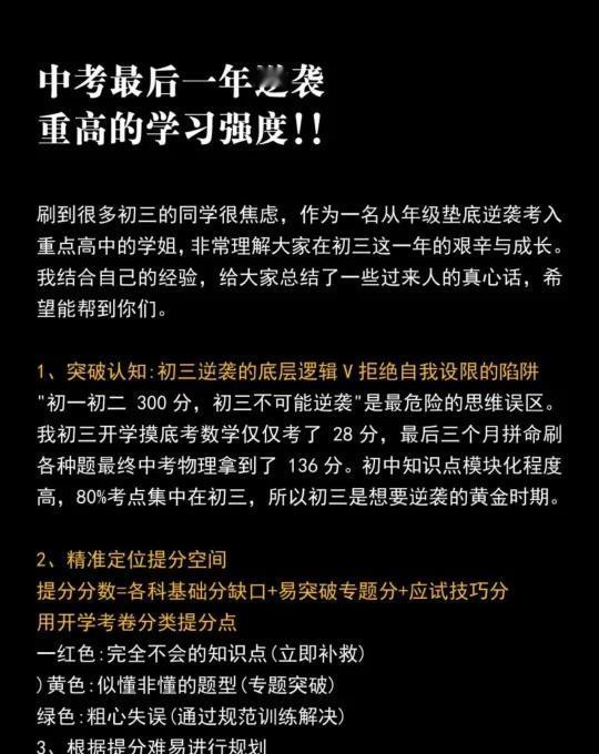 中考最后一年逆袭重高的学习强度！
备战中考 提升学习动力 学习经验 初中学习方法