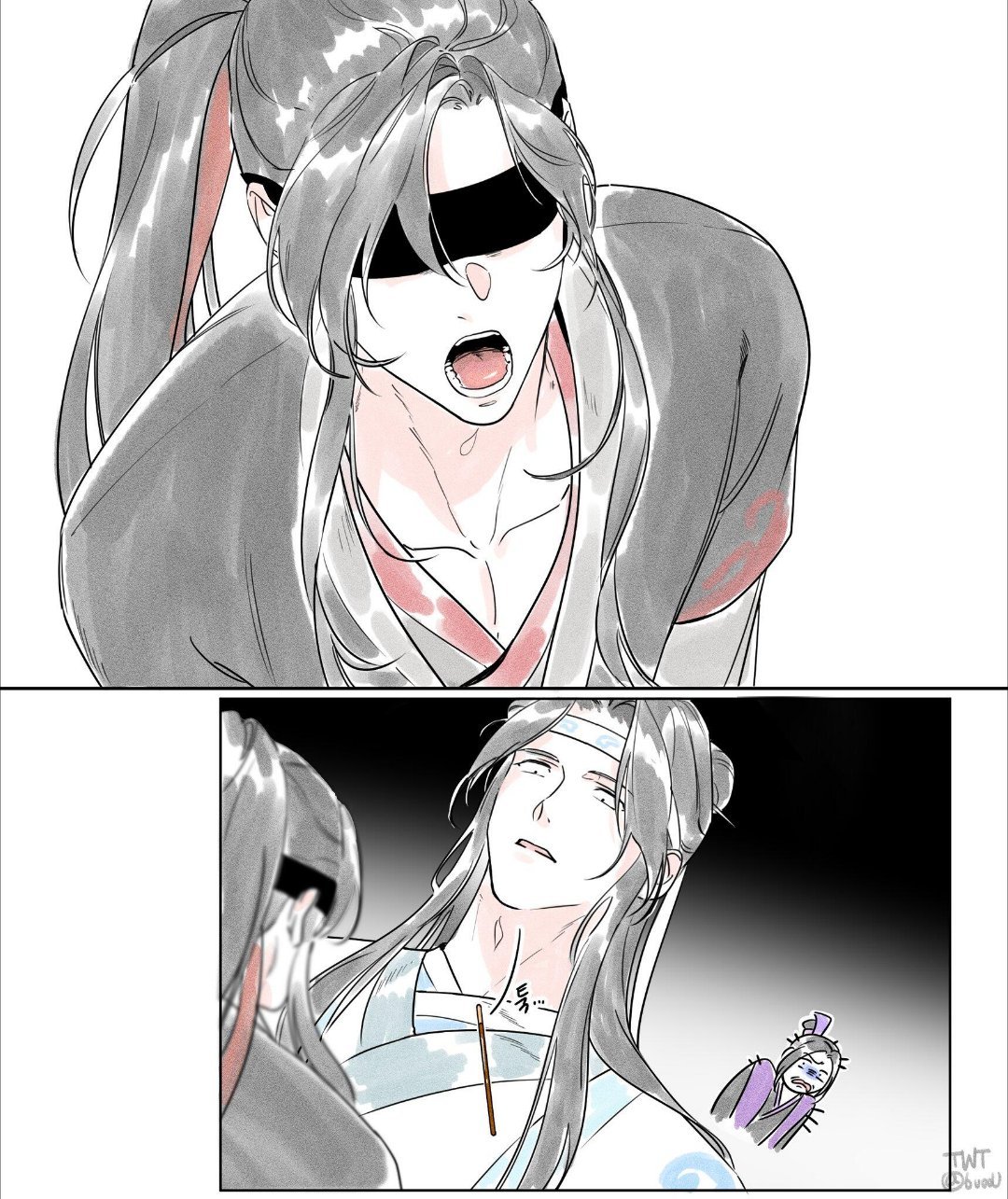 后面的江澄你干嘛？又没人叫你看啊cr:6uooU魔道祖师忘羡