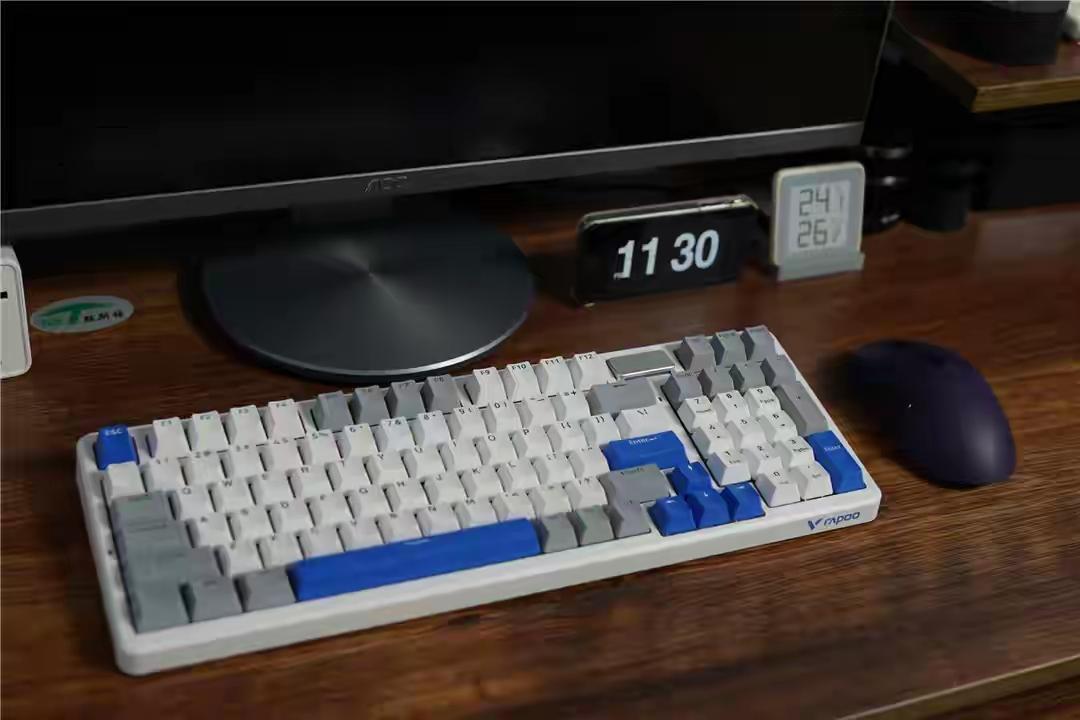 雷柏 VT9 MAX 鼠标搭配雷柏 V700DIY-98 长续航版键盘，这套键鼠