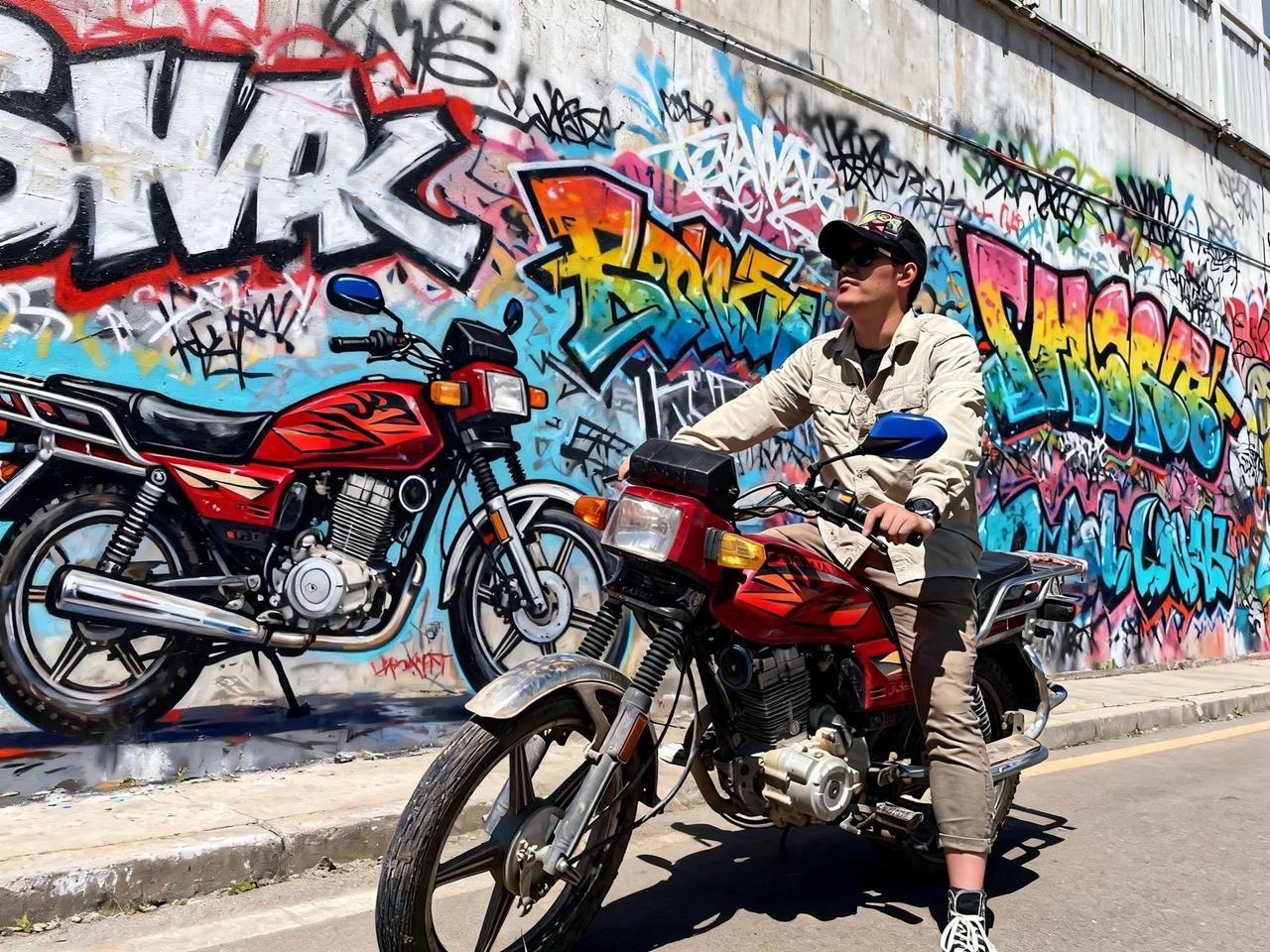 我的机车帅吗？街头摩托涂鸦 机车摄影 大玩具 每个男人都有一个机车梦