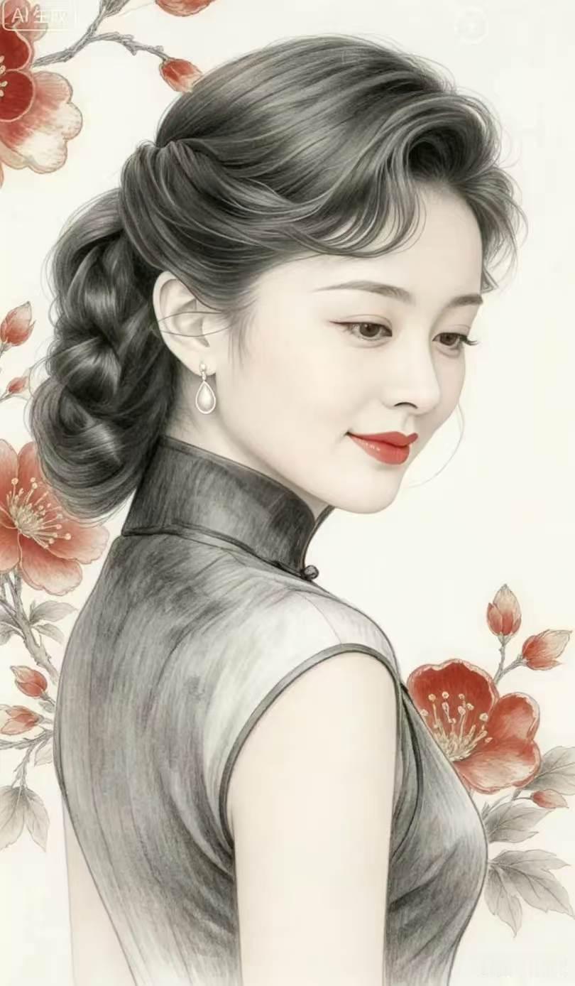 捣练子·东方雅韵
轻匀粉，染芳华，
眉眼盈盈映落霞。
温婉清姿如画笔，
一帧风韵