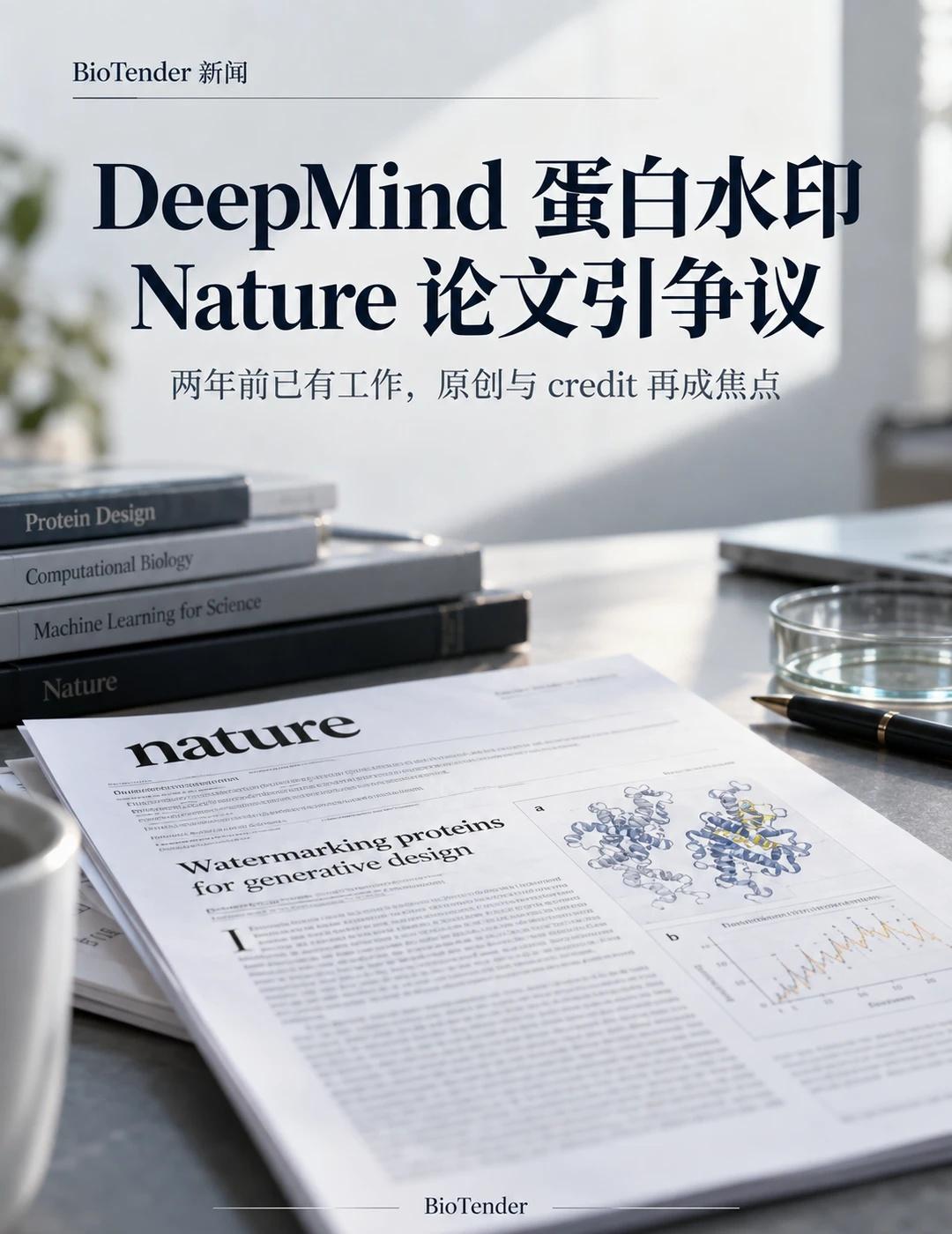 DeepMind AI 蛋白水印 Nature 论文引争议
DeepMind 给