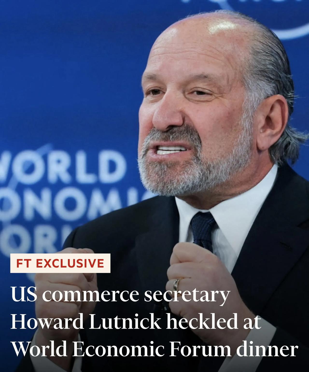 美国这次去达沃斯世界经济论坛是砸场子的，不光美国总统老特对欧洲极尽羞辱，美国商务