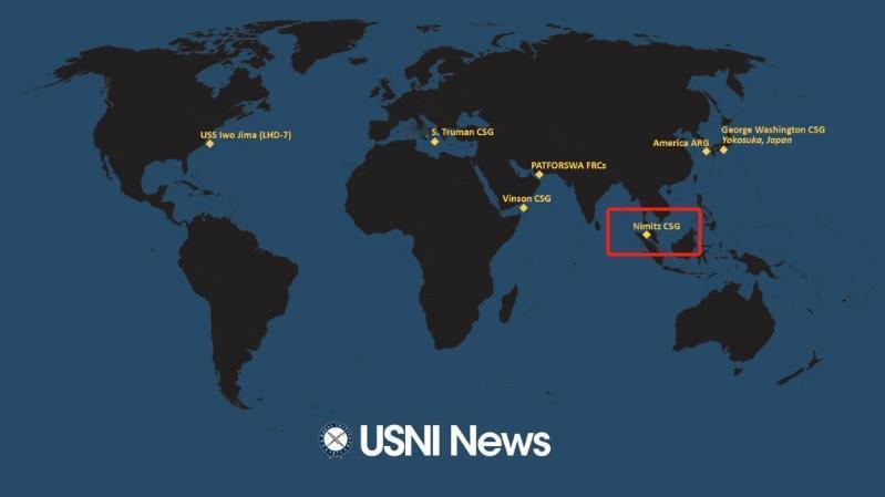 美军航母杀个回马枪，“尼米兹”号返回南海
 
原本应该在前往中东途中的美军航母“
