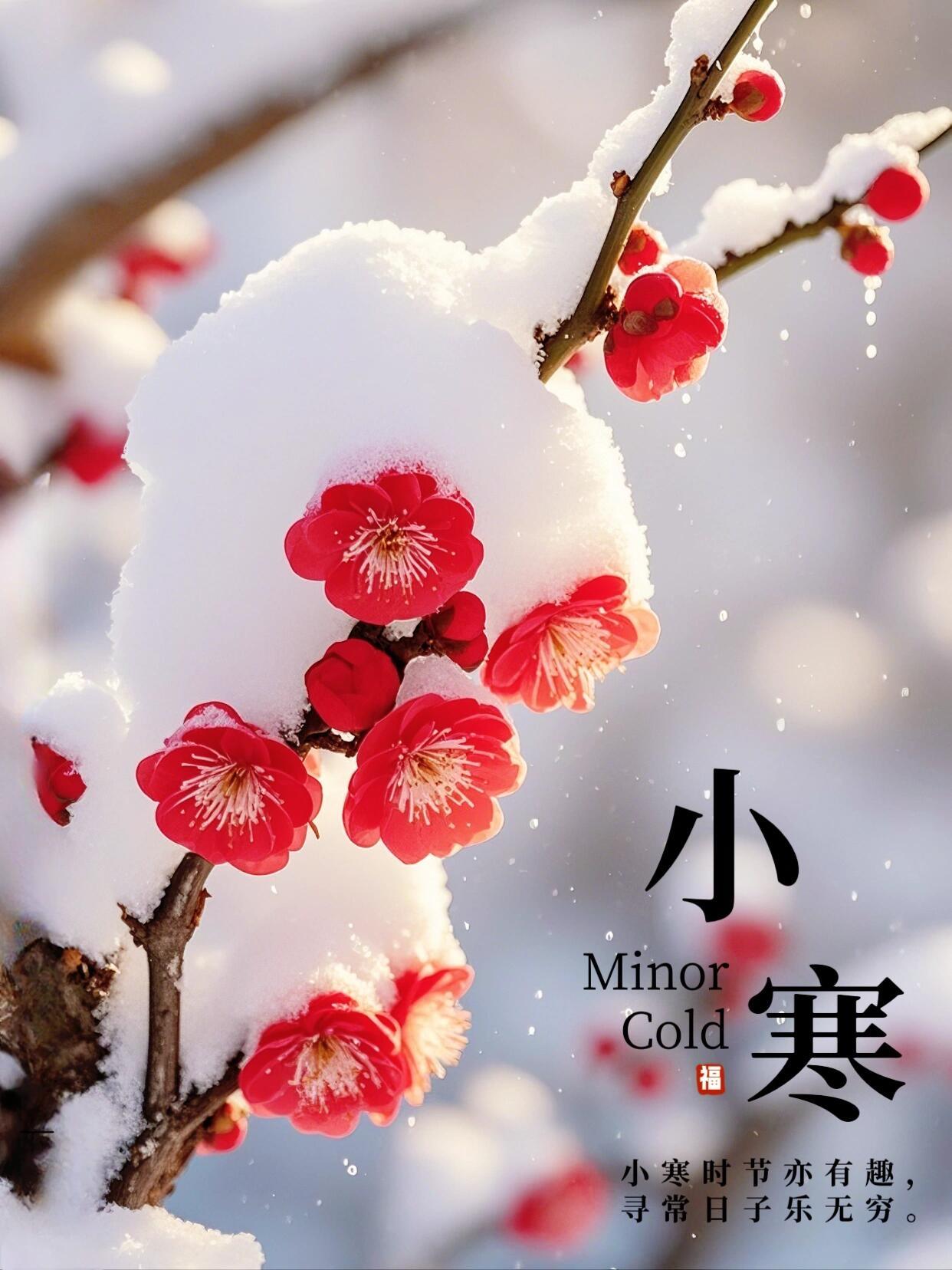 小寒：人间烟火里的梅花

今早在睡梦中被冷冷的被窝冻醒，打开手机，己是凌晨3，3