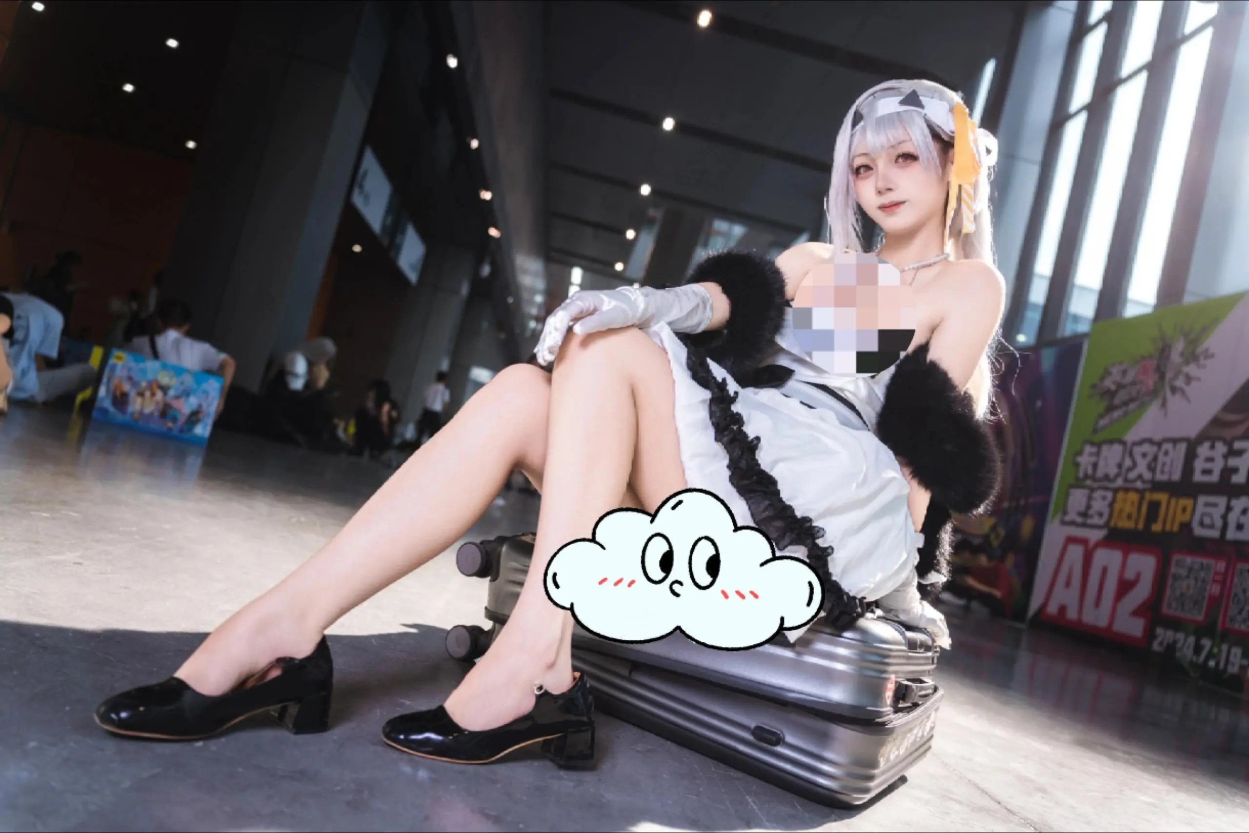 胜利女神nikke cosplay 这腿又长又白又细 二次元少女 考斯...