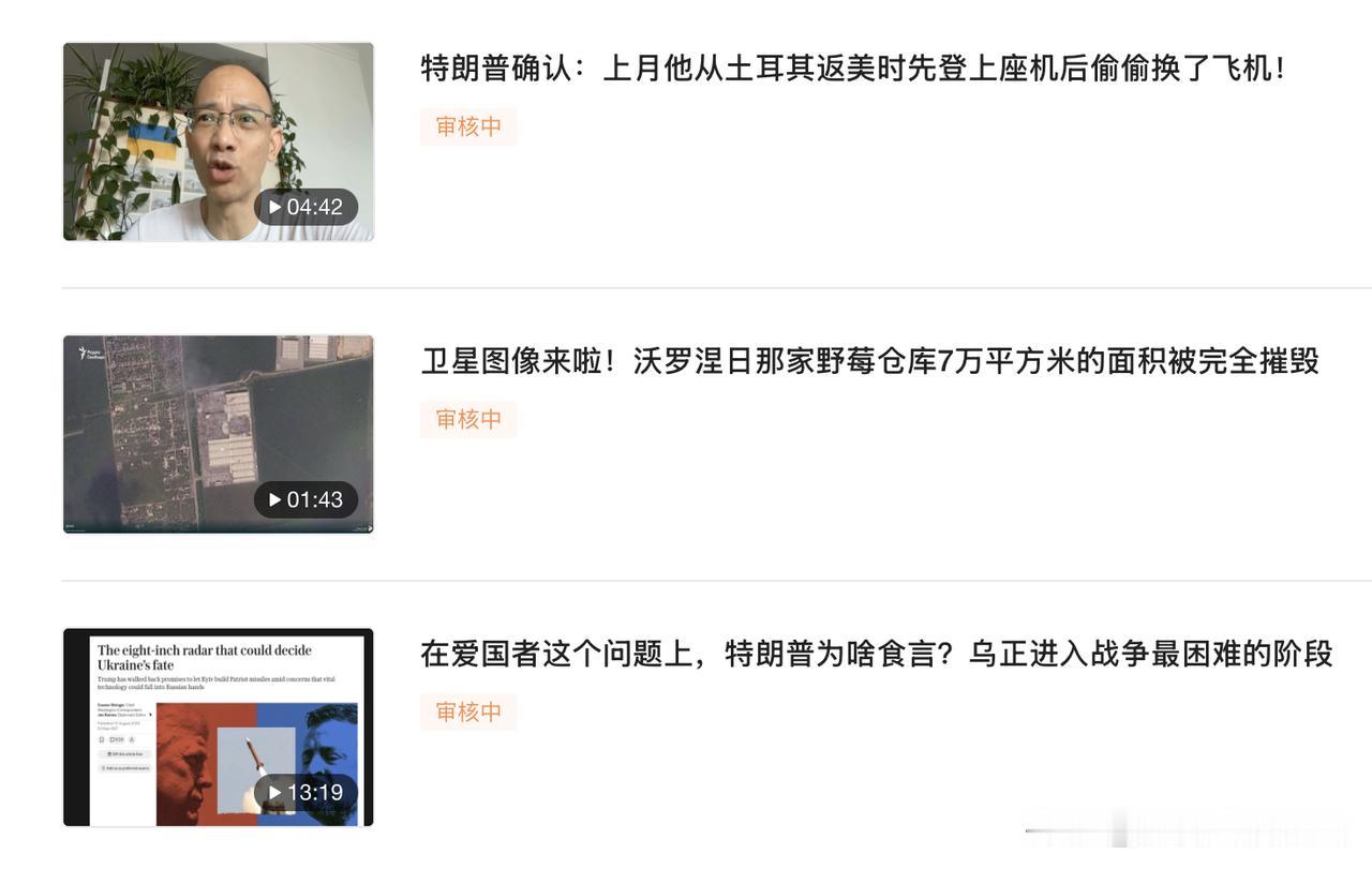 视频进入永远在审核中的模式了吗？有待观察！截图在此，以便比对。大家一起见证一下！