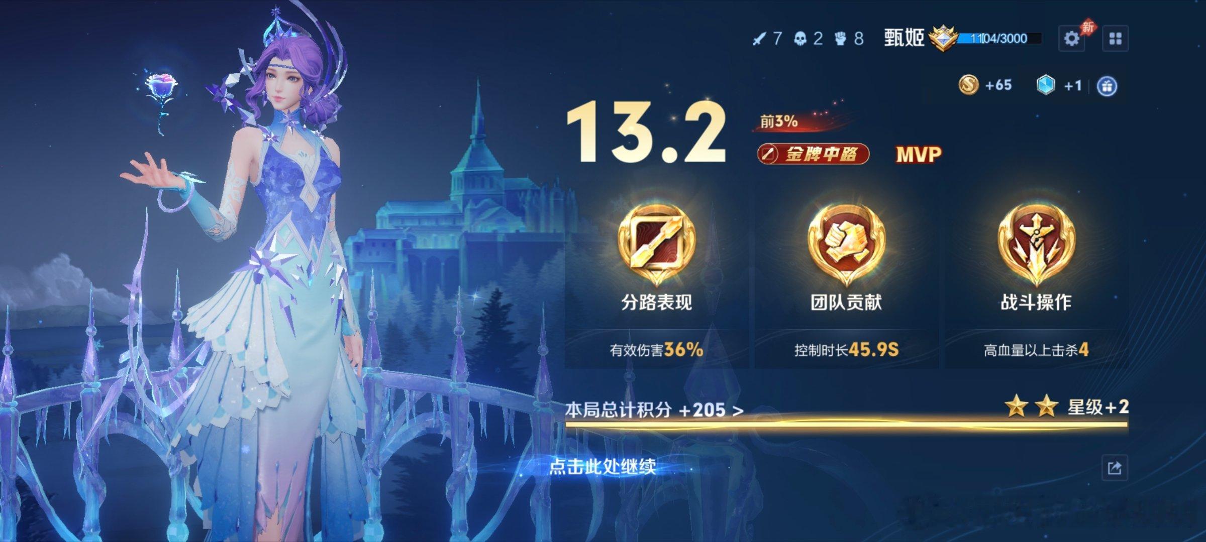 今天结束了还可以！！！王者63星了！