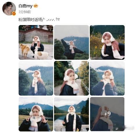 白鹿一组粉发  白鹿分享粉发明信片🈶，这一组粉色的发色限定又回来了。好喜欢咱们