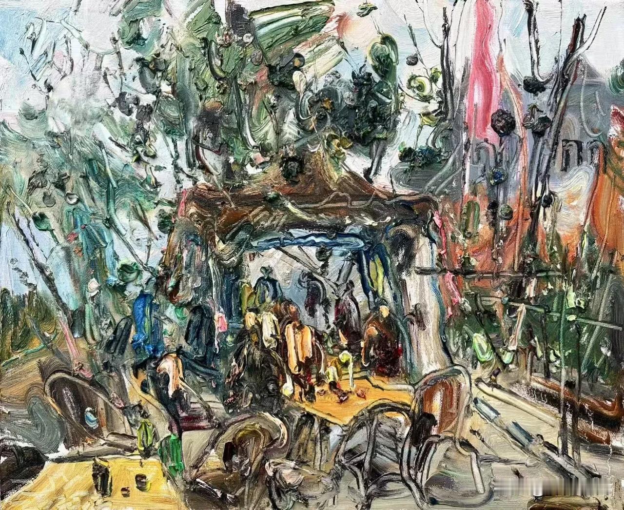 张继渝老师绘画作品欣赏
坝坝茶系列